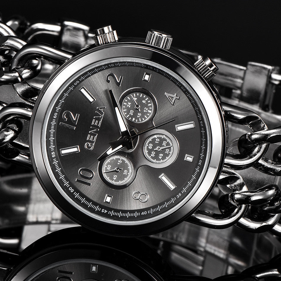 Fashion Women's Bracelet Stainless Steel Crystal Analog Quartz Dial Wrist Watch