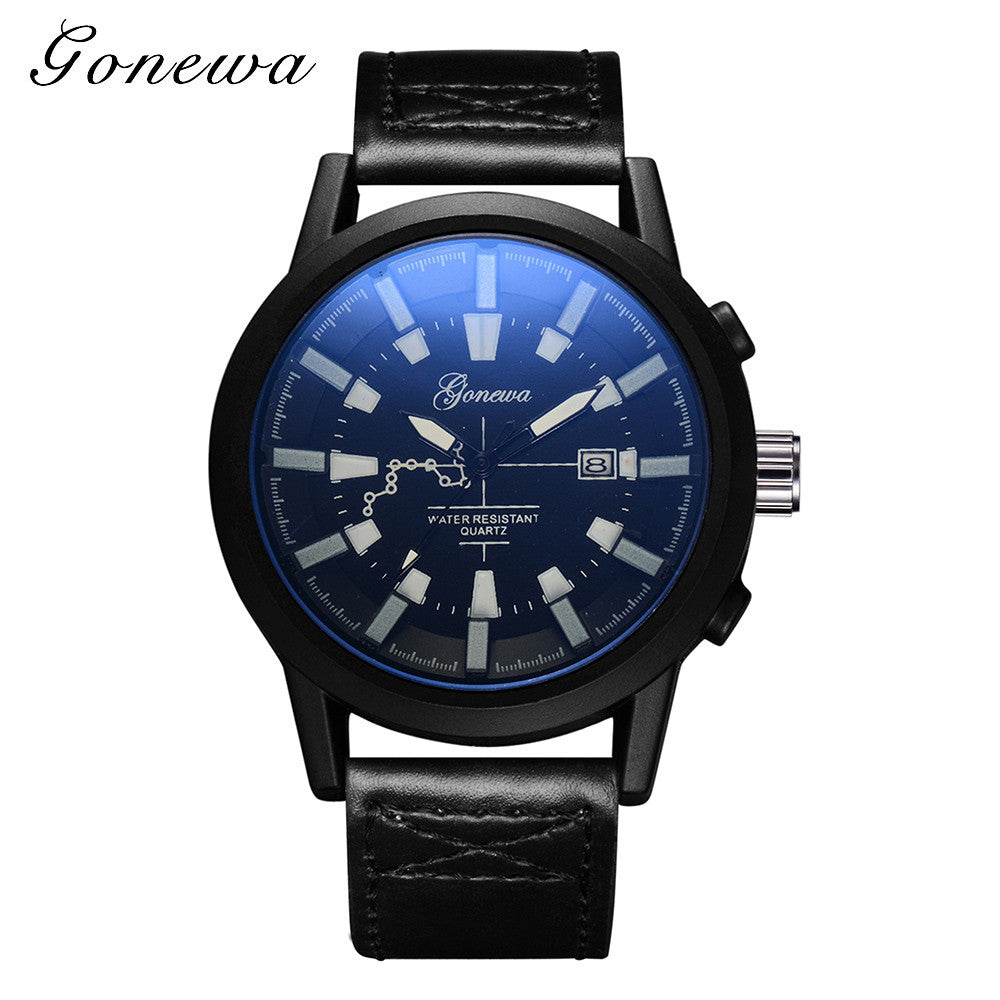 GONEWA Men Sport Watch Fashion Military Analog Date Quartz Wrist Daily Watch