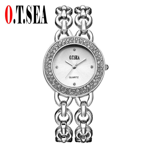 O.T.Sea Fashion Wristwatches Women Stainless Steel Sliver Gold Women Dress Watches Luxury Quartz-Watch Relogio Feminino #17