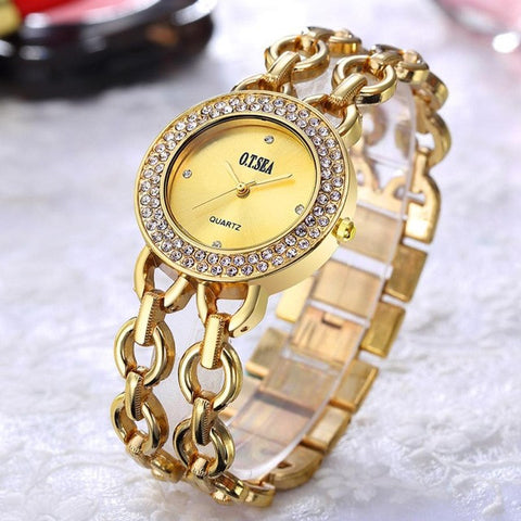 O.T.Sea Fashion Wristwatches Women Stainless Steel Sliver Gold Women Dress Watches Luxury Quartz-Watch Relogio Feminino #17