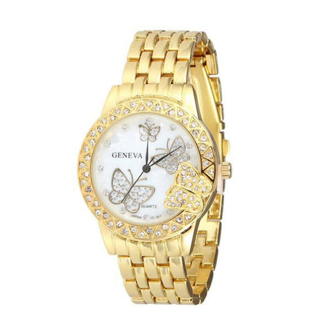 Luxury Fashion Women Watches 2017 Ladies Rose Gold Sliver Watch Stainless Crystal Wrist Watches For Women Orologi Donna