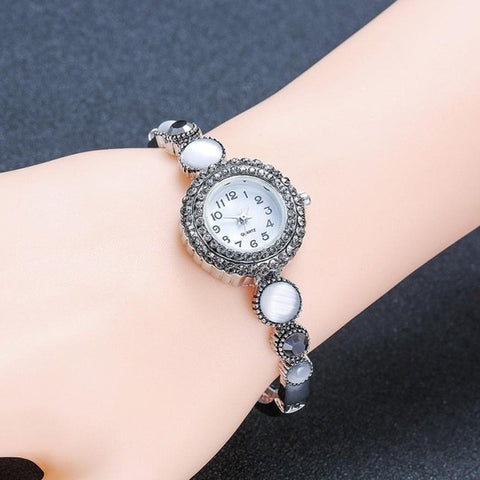 Vintage Rhinestone Crystal Bracelet Watch 2017 Dial Analog Quartz Wrist Watch For Women Ladies Watches Women reloj mujer #609