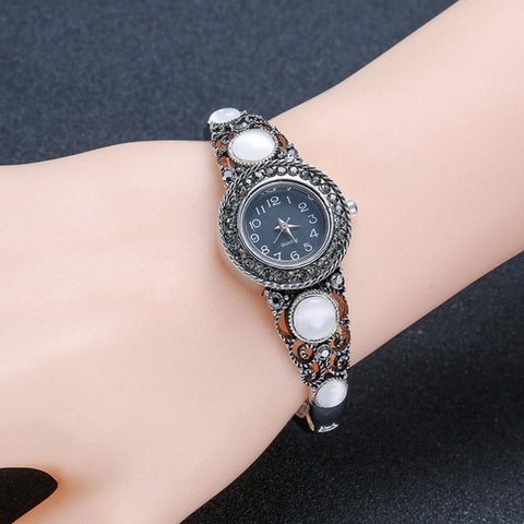 Vintage Rhinestone Crystal Bracelet Watch 2017 Dial Analog Quartz Wrist Watch For Women Ladies Watches Women reloj mujer #609