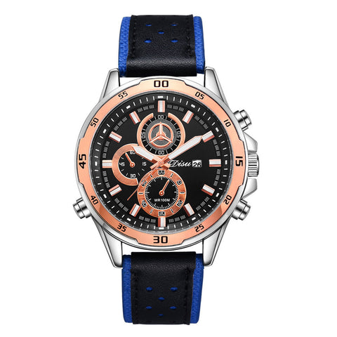 Retro Design Leather Band Analog Alloy Quartz Wrist Watch