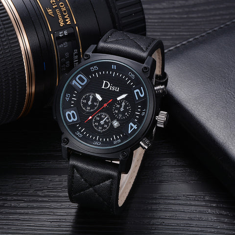 Retro Design Leather Band Analog Alloy Quartz Wrist Watch