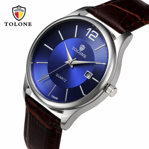 Hot Luxury Men's Date Watch Stainless Steel Leather Analog Quartz Military Watch