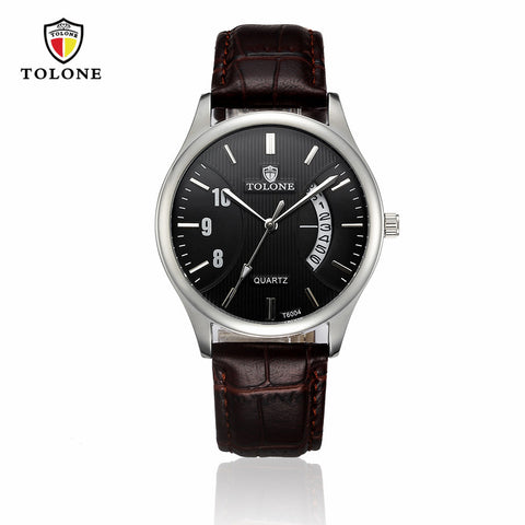 Hot Luxury Men's Date Watch Stainless Steel Leather Analog Quartz Military Watch