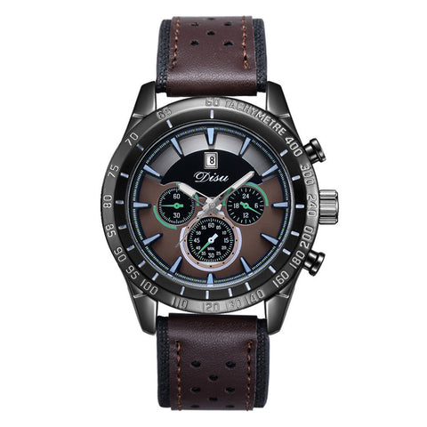 Retro Design Leather Band Analog Alloy Quartz Wrist Watch