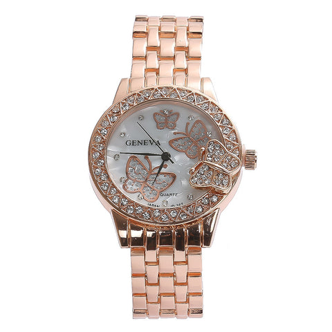 Woman Mens Retro Design Alloy Band Analog Alloy Quartz Wrist Watch