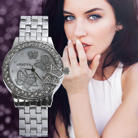 Woman Mens Retro Design Alloy Band Analog Alloy Quartz Wrist Watch