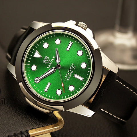 YAZOLE Brand Quartz Watch Army Wrist Watches Men's Sports Watch Luminous Green