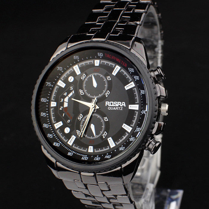 Boutique Stainless Steel Quartz Mansiness Sport Watch Jewelry