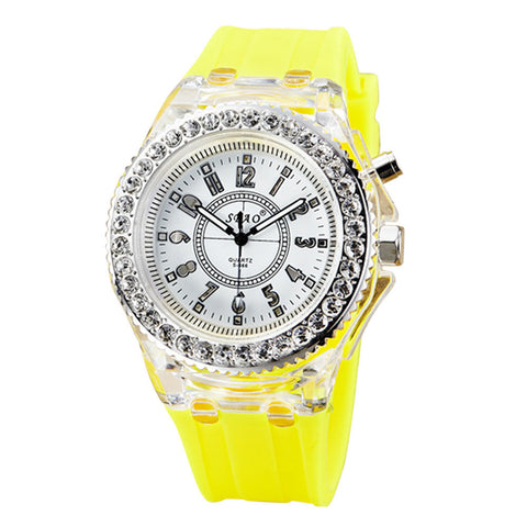 SBAQ LED Luminous Multicolour Round Dial Bracelet Table Women 's Watches