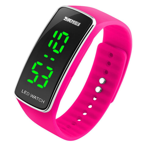 Men Womens Fashion Silicone LED Sport Bracelet Touch Digital Wrist Watch