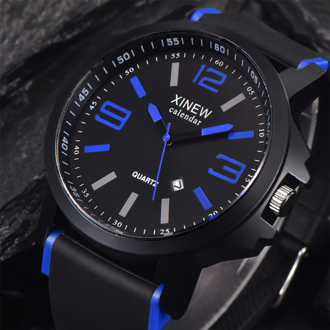 Fashion Men's Stainless Steel Luxury Sport Date Analog Quartz Wrist Watch