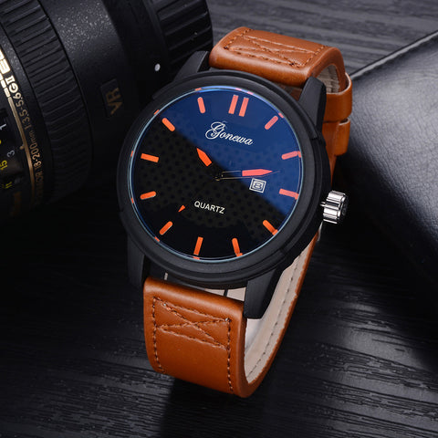 GONEWAsiness Men Fashion Luxury Watch Casual Full Steel Calendar Quartz