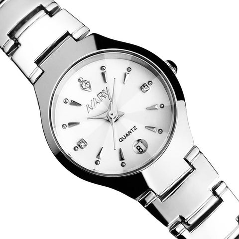 Luxury Women Single Calendar Quartz Stainless Steel Date Wrist Watches